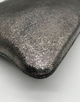 Marc Jacobs Dark Glossy Gray Zip Pouch