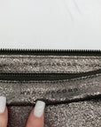 Marc Jacobs Dark Glossy Gray Zip Pouch