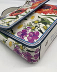 Brighton Multicolor Floral Pebbled Leather Clarette Crossbody Bag