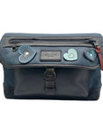 Coach Blue Leather Manhattan Bike Messenger Bag 25990