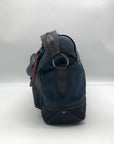 Coach Blue Leather Manhattan Bike Messenger Bag 25990