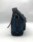 Coach Blue Leather Manhattan Bike Messenger Bag 25990