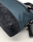 Coach Blue Leather Manhattan Bike Messenger Bag 25990