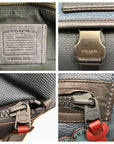 Coach Blue Leather Manhattan Bike Messenger Bag 25990