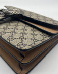 Gucci Beige And Ebony GG Supreme Dionysus Medium Shoulder Bag