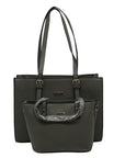 Elim & Paul Grey Faux Leather Tote Bag