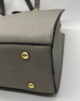 Elim & Paul Grey Faux Leather Tote Bag