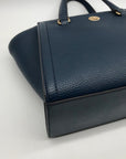 Michael Kors Blue Pebbled Leather Small Satchel Bag