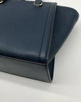 Michael Kors Blue Pebbled Leather Small Satchel Bag