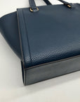 Michael Kors Blue Pebbled Leather Small Satchel Bag