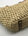 Patricia Nash Tan Woven Raffia Handbag