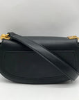 Rachel Zoe Black Faux Leather Rib Shoulder Bag