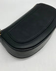 Rachel Zoe Black Faux Leather Rib Shoulder Bag
