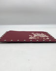White House Black Market Maroon Studded Floral Clutch