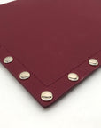 White House Black Market Maroon Studded Floral Clutch
