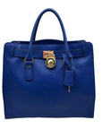 Michael Kors Dark Blue Saffiano Leather Hamilton Tote Bag
