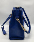 Michael Kors Dark Blue Saffiano Leather Hamilton Tote Bag