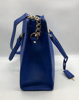 Michael Kors Dark Blue Saffiano Leather Hamilton Tote Bag