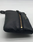 Kate Spade Black Pebbled Leather Cobble Hill Bee Wristlet