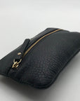 Kate Spade Black Pebbled Leather Cobble Hill Bee Wristlet