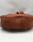 Bebgmaxazria Brown Decorative Embossed Faux Leather Shoulder Bag