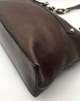 Max Mara Brown Leather Shoulder Bag