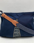 Stella & Dot Blue Nylon Work Hard Play Hard Crossbody Bag