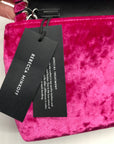 Rebecca Minkoff Pink Velvet Whip Envelope Clutch Bag