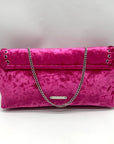 Rebecca Minkoff Pink Velvet Whip Envelope Clutch Bag