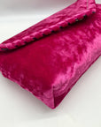 Rebecca Minkoff Pink Velvet Whip Envelope Clutch Bag