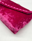 Rebecca Minkoff Pink Velvet Whip Envelope Clutch Bag