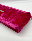Rebecca Minkoff Pink Velvet Whip Envelope Clutch Bag