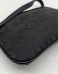 Michael Kors Black Signature Canvas Wristlet Clutch
