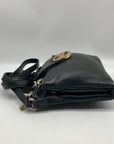 Michael Kors Black Pebbled Leather Fulton Small Crossbody Bag