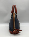 Dooney & Bourke Navy & Bown Small Zip Zip Crossbody Satchel