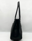 Tignanello Black Leather Pocket Shoulder Bag