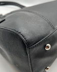 Tignanello Black Leather Pocket Shoulder Bag