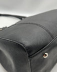 Tignanello Black Leather Pocket Shoulder Bag