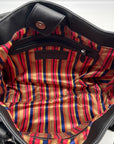 Tignanello Black Leather Pocket Shoulder Bag