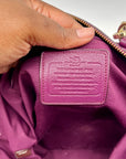 Coach Deep Plum Pebbled Leather Shoulder Bag