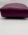 Coach Deep Plum Pebbled Leather Shoulder Bag