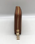 Michael Kors Brown Leather Acorn Wristlet