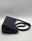 Kate Spade Dark Purple Pebbled Leather Mini Crossbody Bag