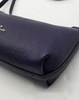 Kate Spade Dark Purple Pebbled Leather Mini Crossbody Bag