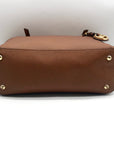 Michael Kors Brown Saffiano Leather Charlotte Top Zip Tote Bag