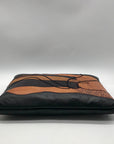 Valerie Black Patchwork Leather Clutch