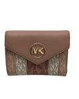 Michael Kors Carmen Ballet Pink Coated Canvas & Leather Trifold Wallet