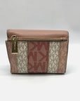 Michael Kors Carmen Ballet Pink Coated Canvas & Leather Trifold Wallet