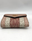 Michael Kors Carmen Ballet Pink Coated Canvas & Leather Trifold Wallet