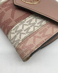 Michael Kors Carmen Ballet Pink Coated Canvas & Leather Trifold Wallet
